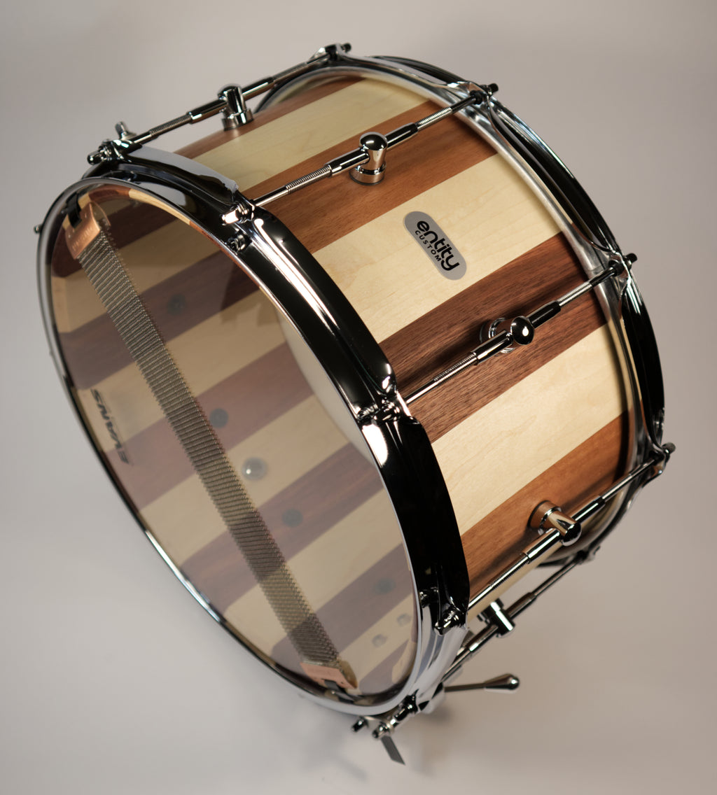 CUSTOM MAPLE & JARRAH BLOCK SNARE DRUM