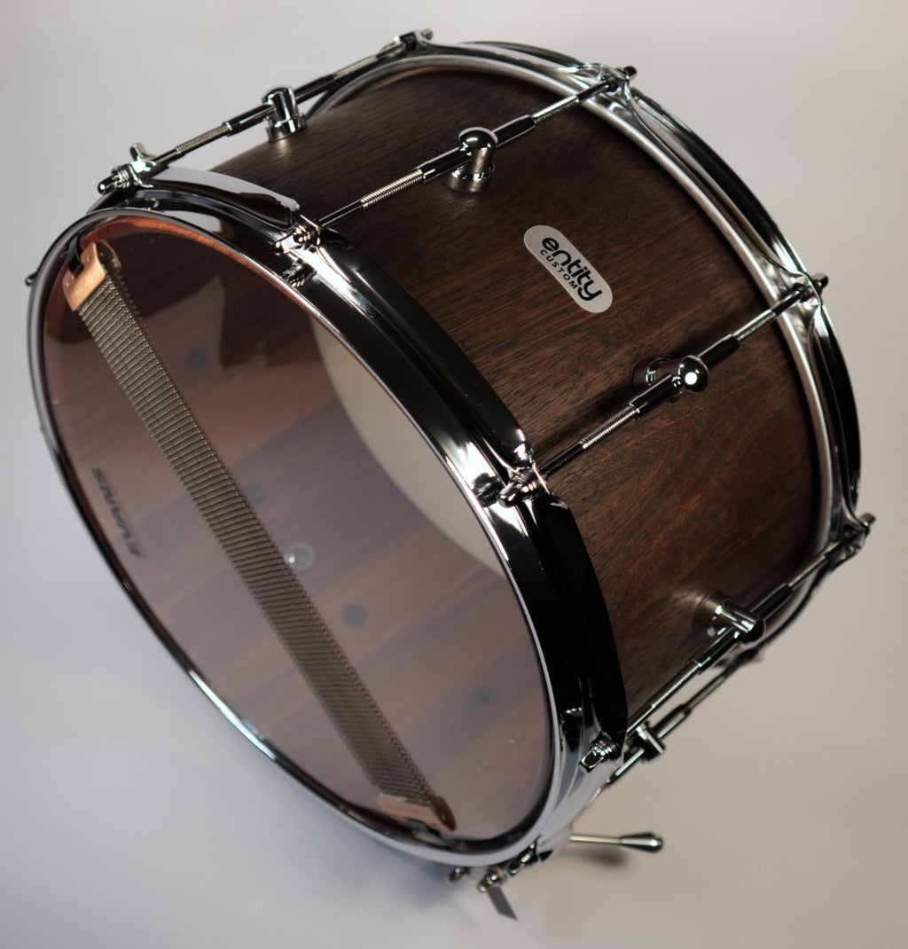 CUSTOM BLACK JARRAH BLOCK SNARE DRUM
