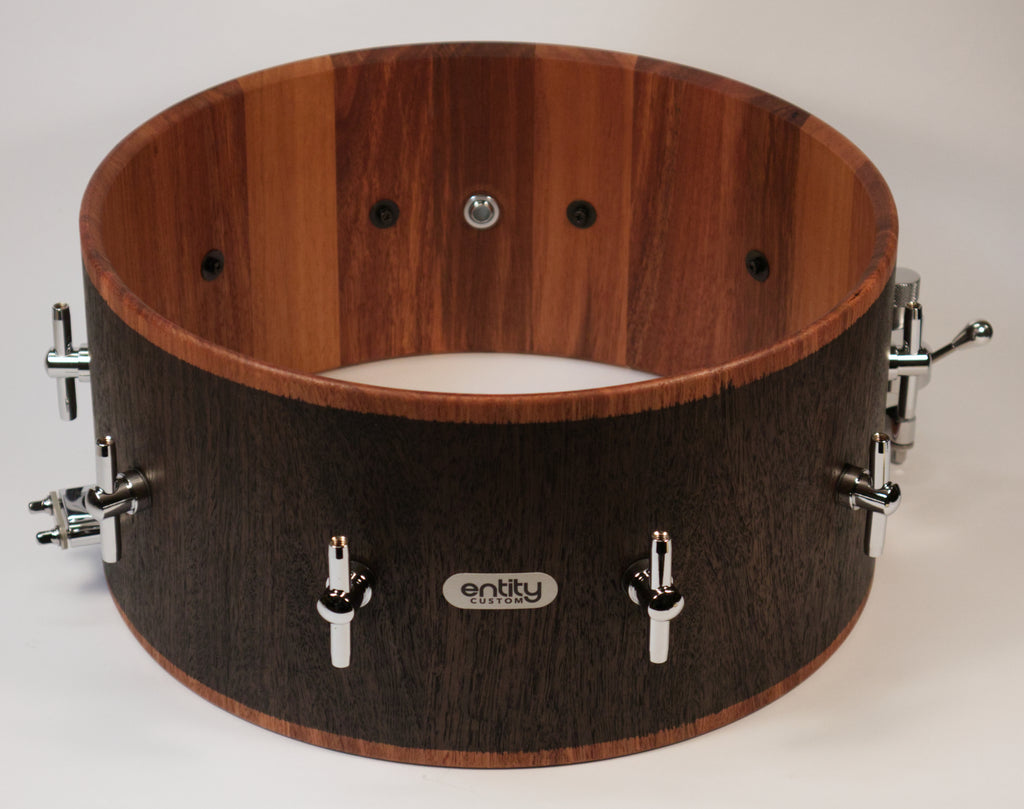 CUSTOM BLACK JARRAH BLOCK SNARE DRUM