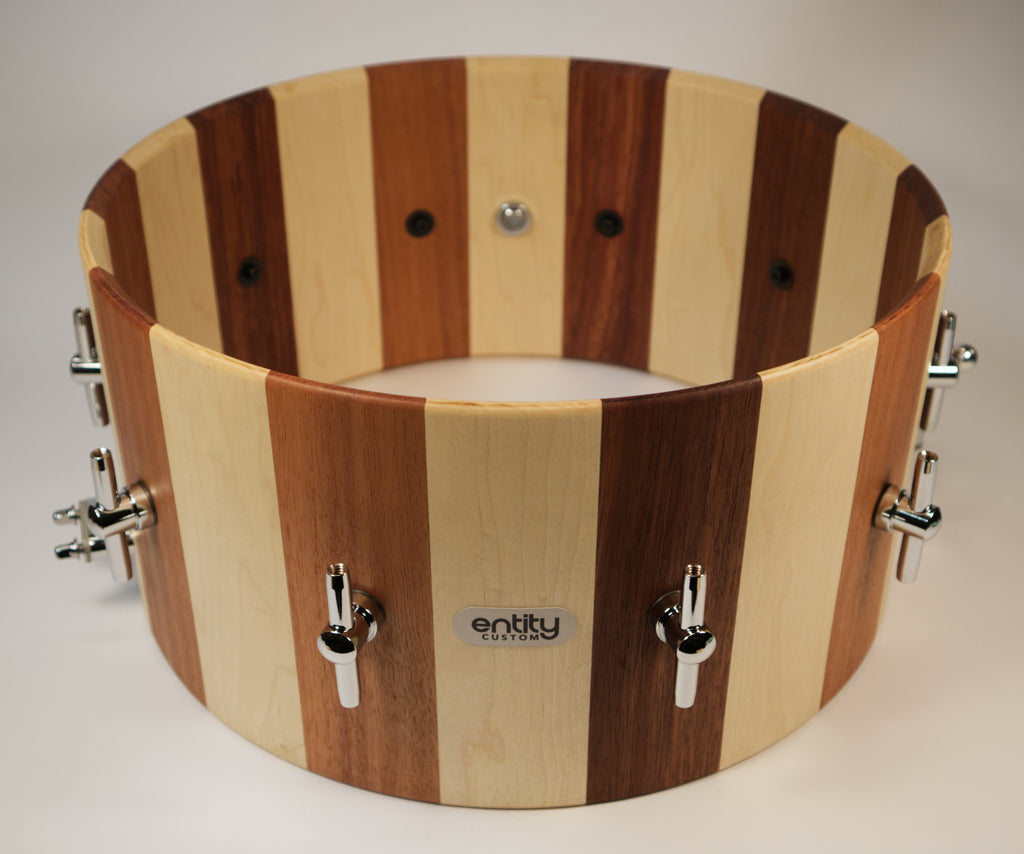 CUSTOM MAPLE & JARRAH BLOCK SNARE DRUM