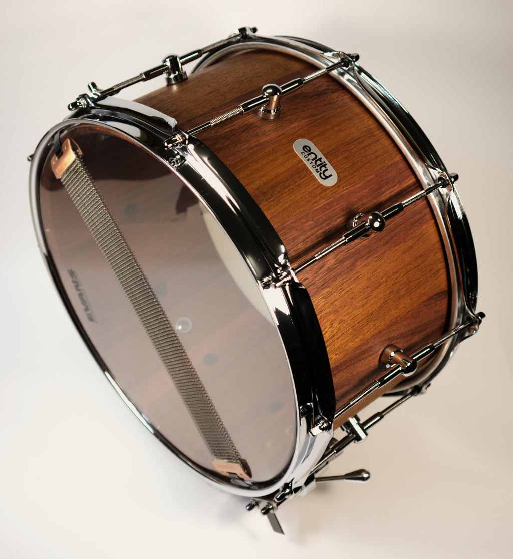 CUSTOM MAHOGANY & JARRAH BLOCK SNARE DRUM