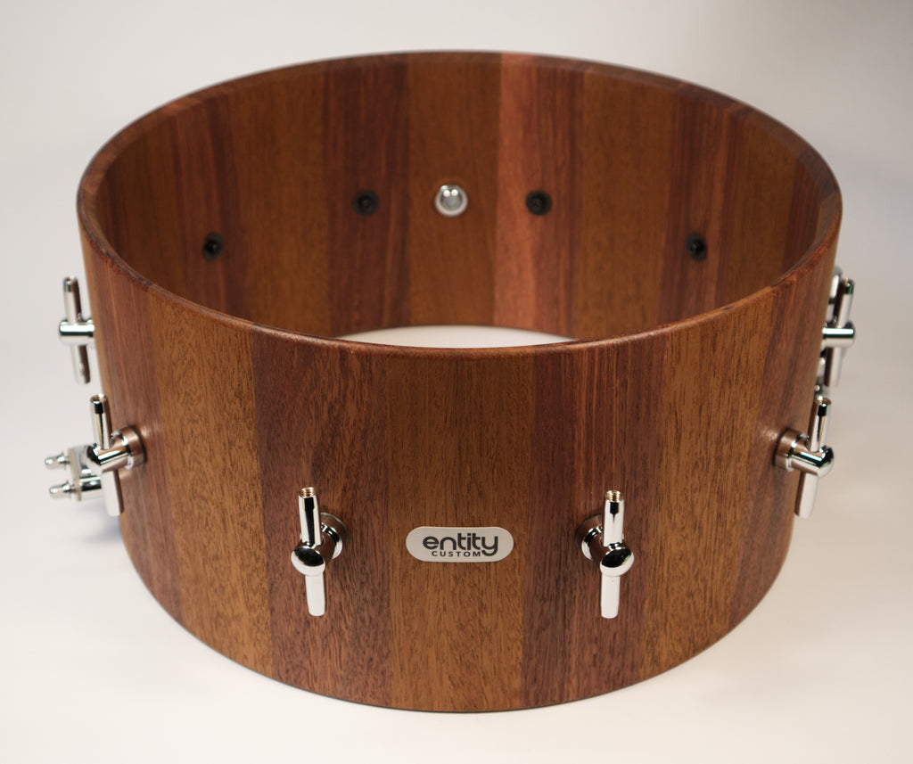 CUSTOM MAHOGANY & JARRAH BLOCK SNARE DRUM