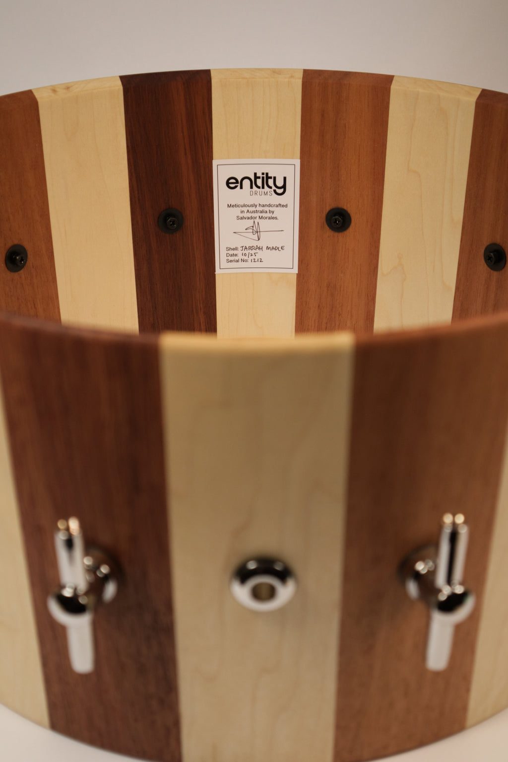 CUSTOM MAPLE & JARRAH BLOCK SNARE DRUM