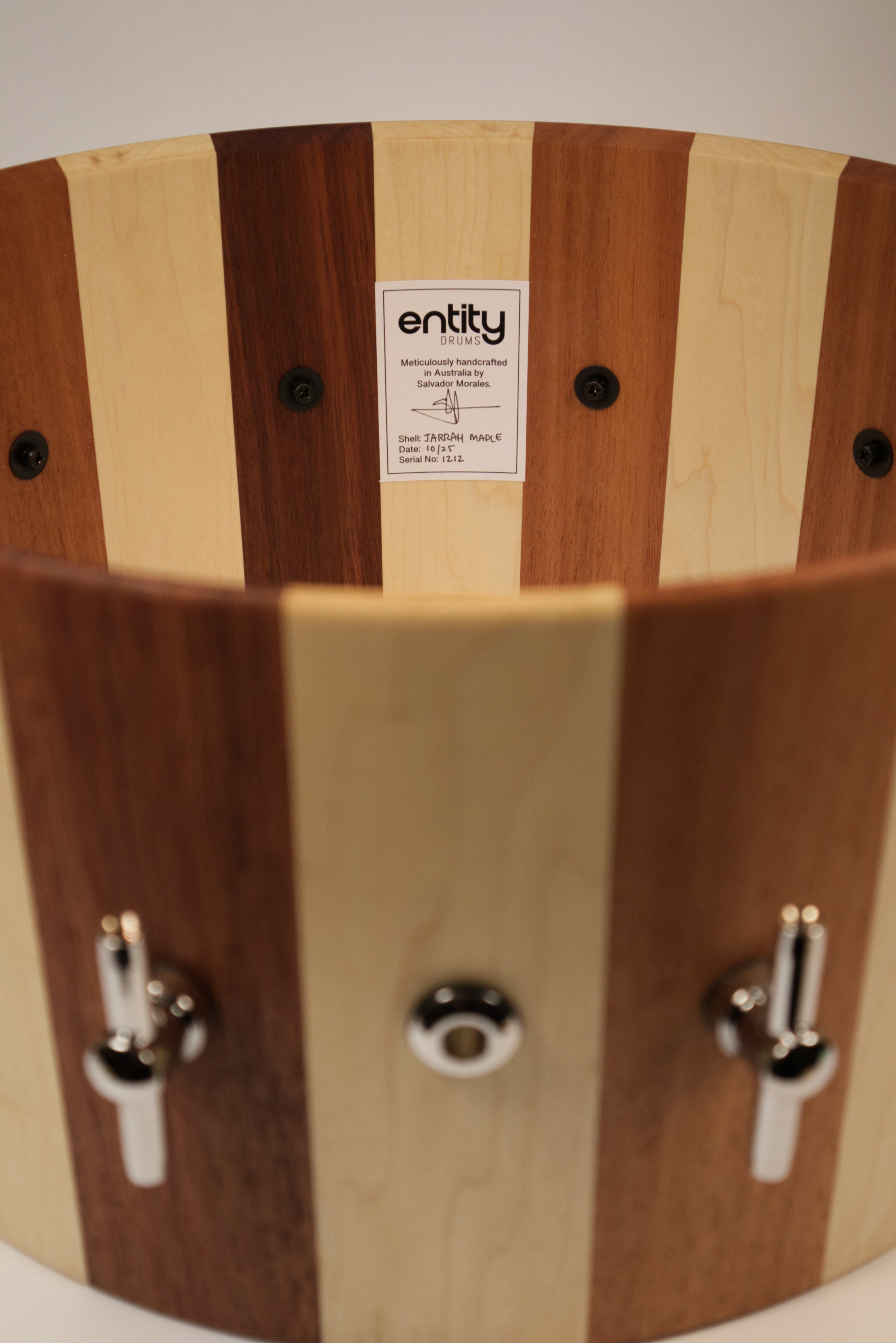 CUSTOM MAPLE & JARRAH BLOCK SNARE DRUM