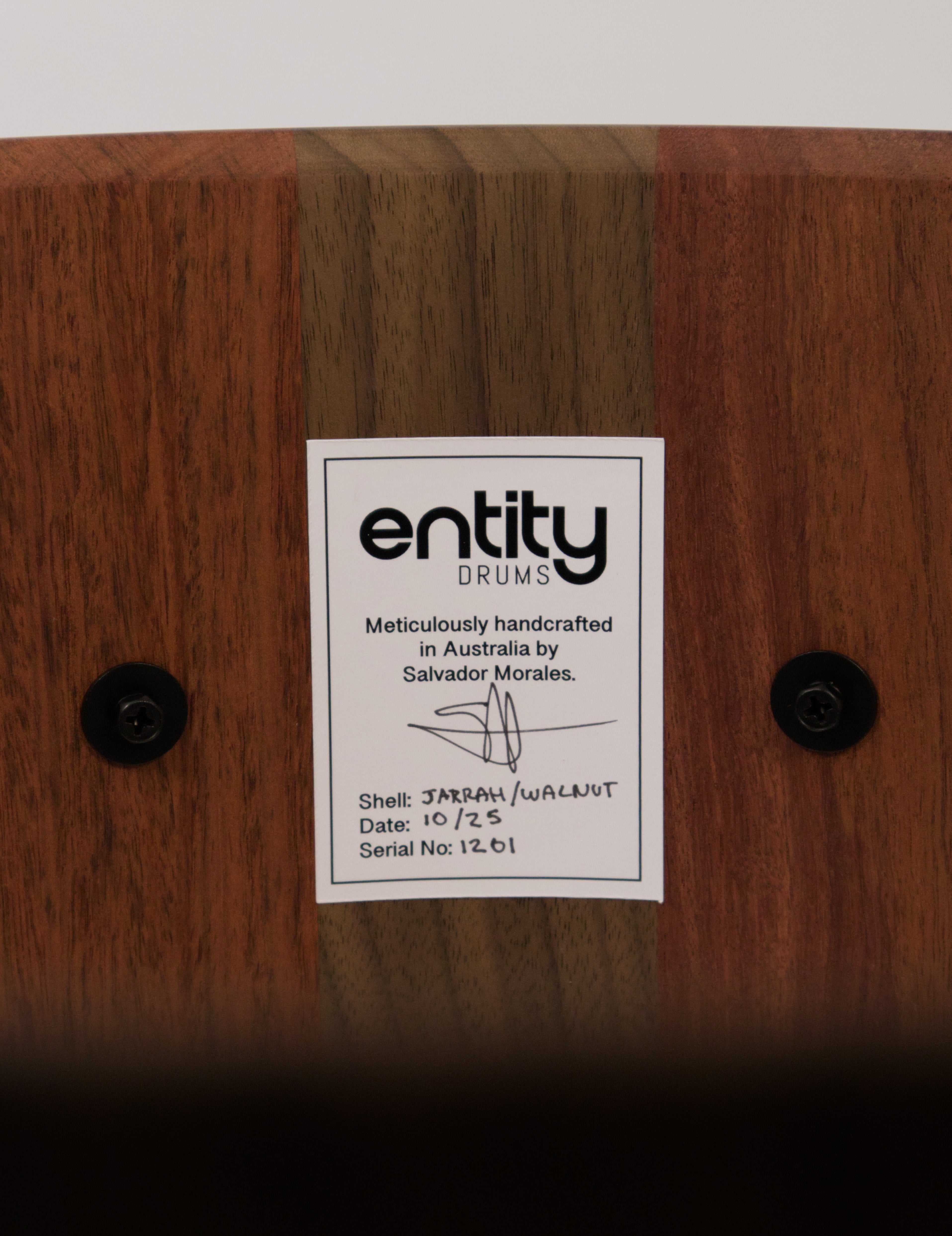 CUSTOM WALNUT & JARRAH BLOCK SNARE DRUM